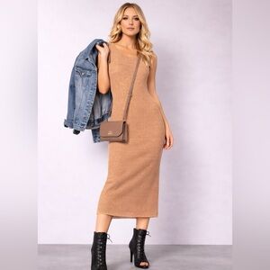 NWT Steve Madden Women's Peach Crochet Maxi Dress